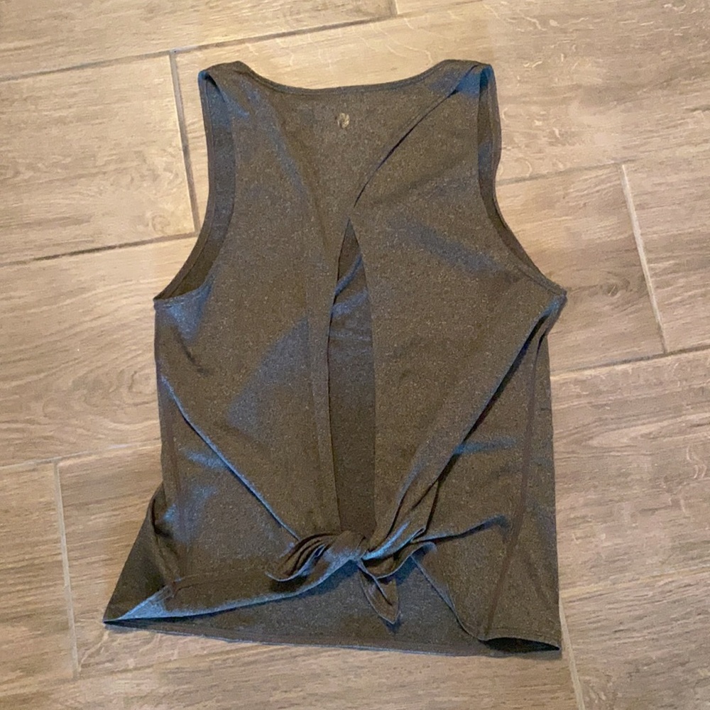 Gray Open Back Tank